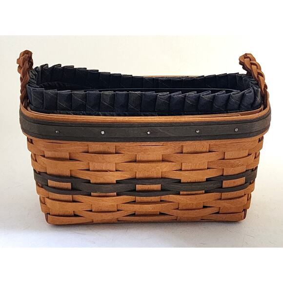 LONGABERGER BASKET-Collectors Club-Welcome Home-Liner & Protector-signed 1996 - Picture 2 of 14